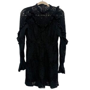 Jawbreaker Black Lace Goth Long Sleeve Dress